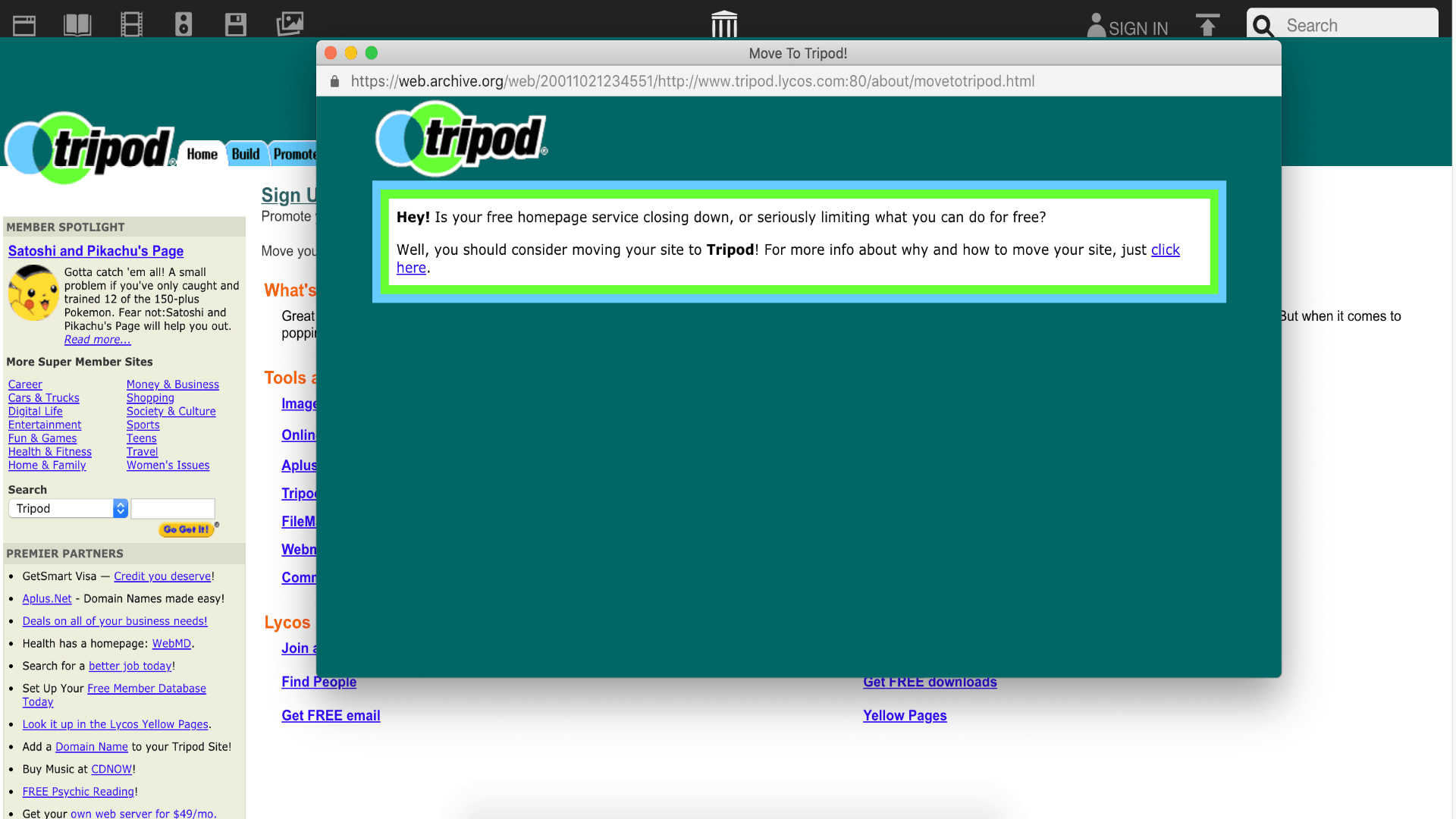 tripod.com pop-up from year 2000 ( via Wayback Machine)
